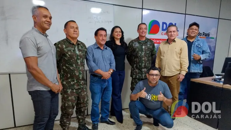 Comandante da 23ª Brigada, General, Eduardo da Veiga Cabral (centro), visitou também a redação do DOL Carajás