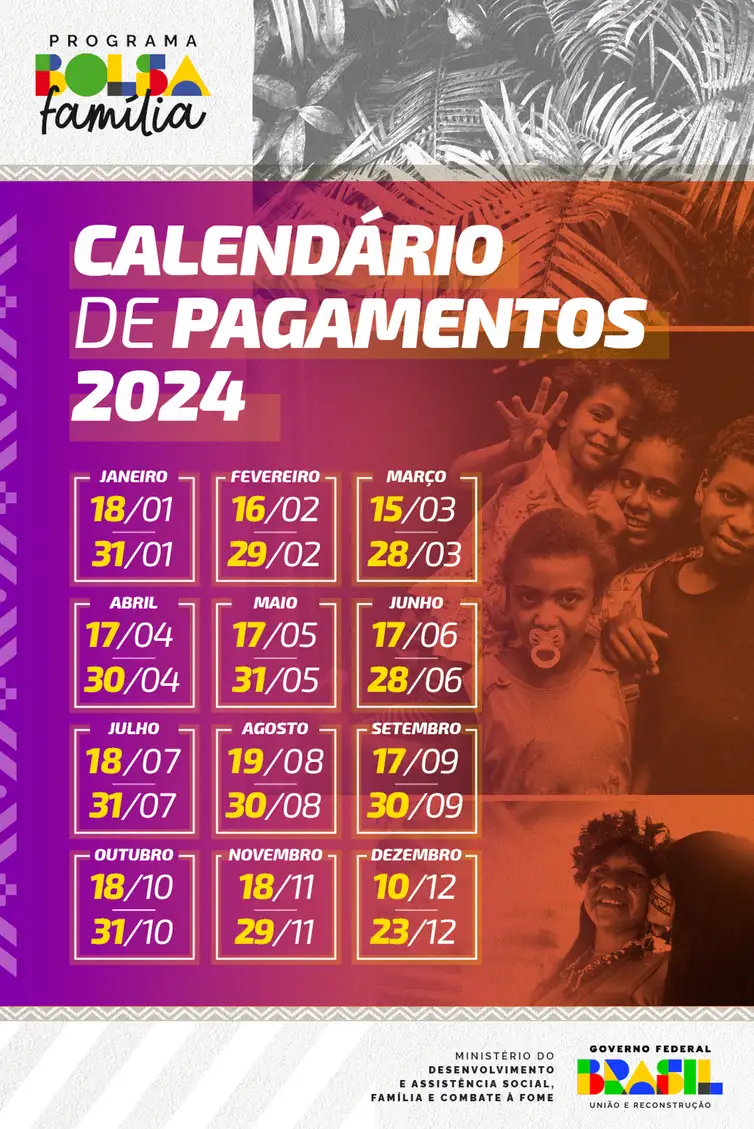 Saiu! Veja o calendário 2024 de pagamentos do Bolsa Família