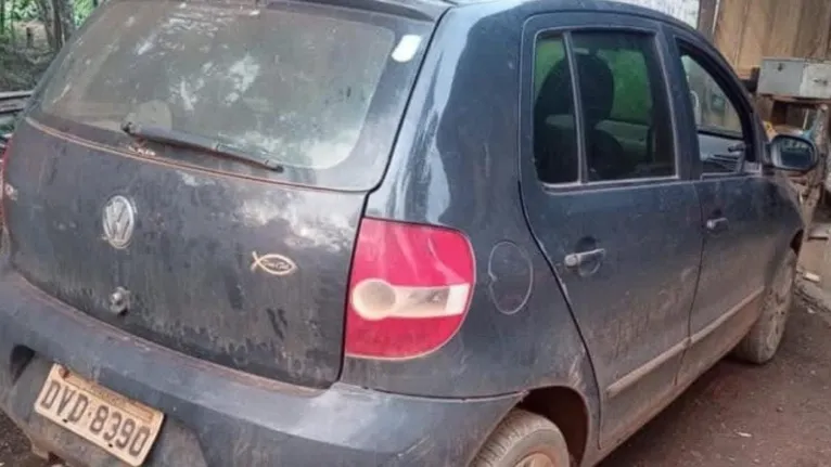 Carro da vítima foi levado para a Delegacia de São Félix do Xingu