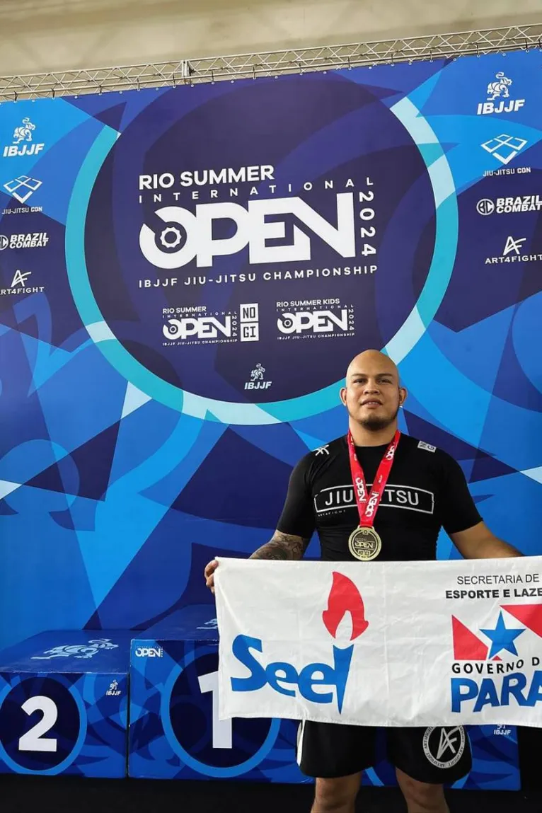Lutador paraense de jiu-jitsu Eduardo Silva, conquistou posição de destaque no pódio do Rio Summer Internacional Open