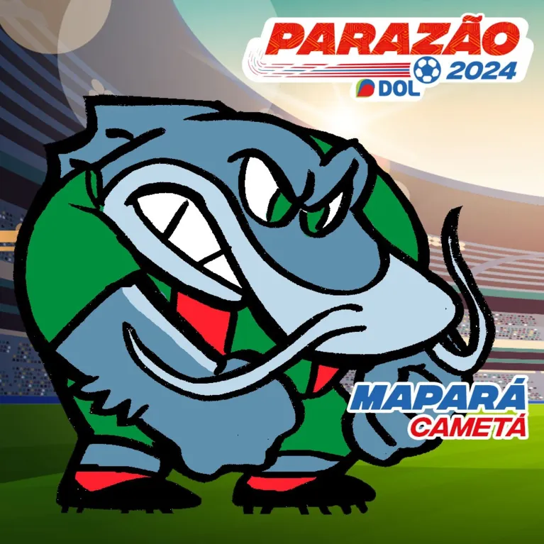 Cartuns de todos os mascotes do Parazão bombam na web