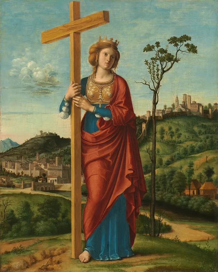 Santa Helena visitou os lugares sagrados associados à vida de Jesus Cristo e encontrou o instrumento da crucificação de Jesus.