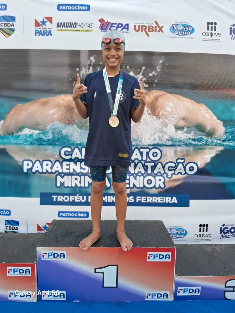 Jonatas Pereira conquistou medalha no Paraense de Natação