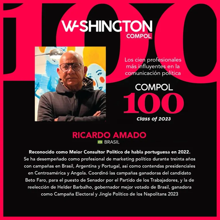 Ricardo Amado é eleito um dos melhores consultores políticos