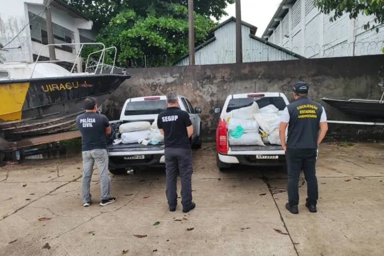 Carga ficou estimada em uma tonelada