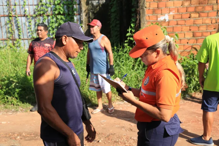 Equipes fizeram o levantamento de famílias atingidas pelo vendaval em Belém
