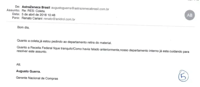 Esquema de Cariani falsificou até e-mail da AstraZeneca