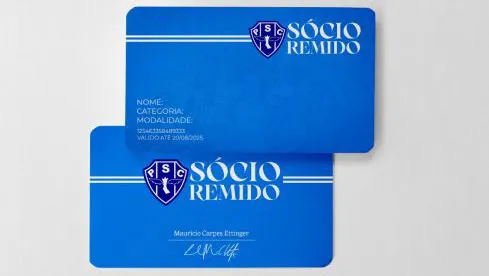 As carteirinhas de sócio remido estão disponíveis na sede social do clube.