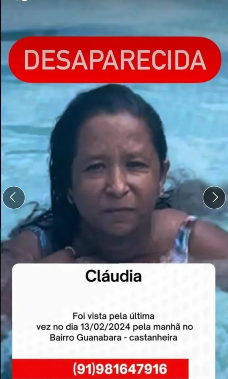 Família procura mulher desaparecida de casa em Marituba