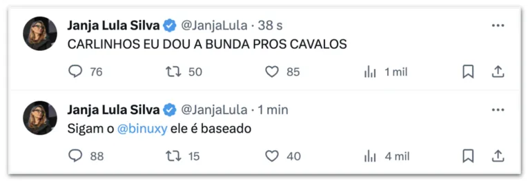 Lula se manifesta após perfil da esposa Janja ser hackeado