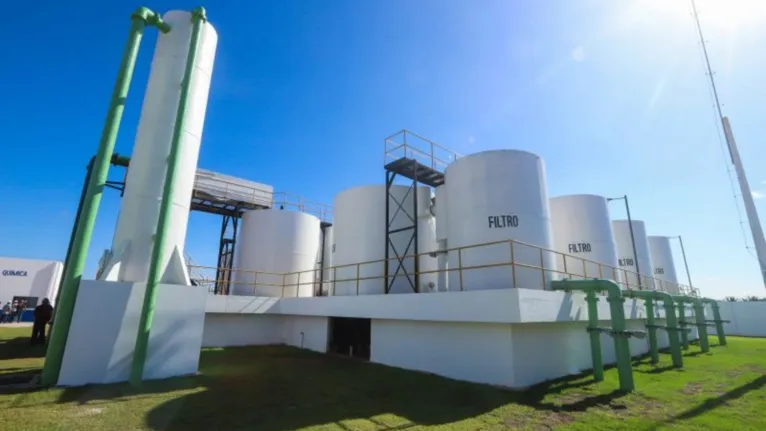 Estação de tratamento de água em Moju.