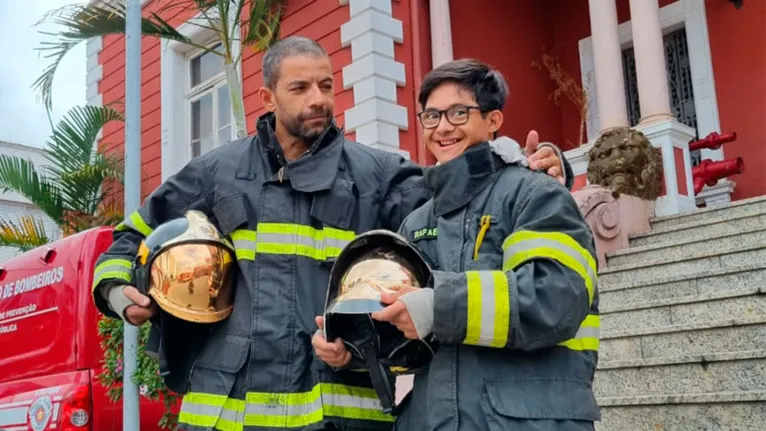 Marcelo Nadur e o filho Rafael.