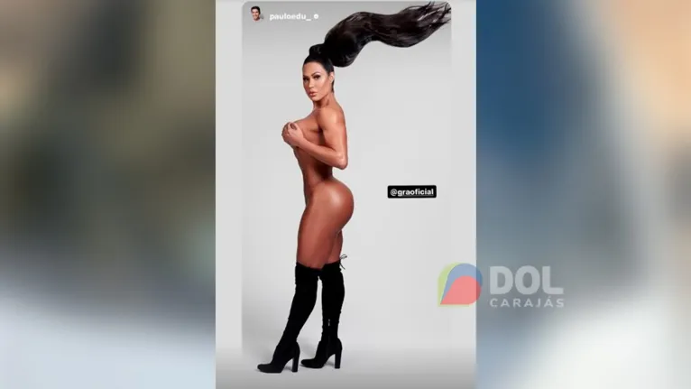 Gracyanne Barbosa compartilhou a publicação do fotógrafo Paulo Eduardo, que relembrou um ensaio feito com a musa em 2021