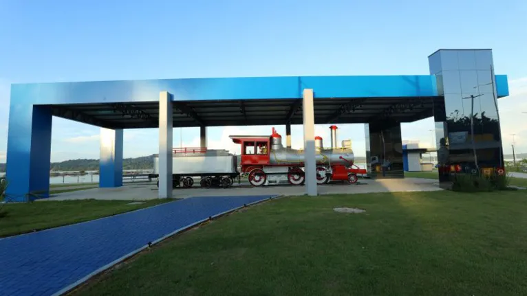 Monumento da Locomotiva, que conta a história de Tucuruí, também foi revitalizado