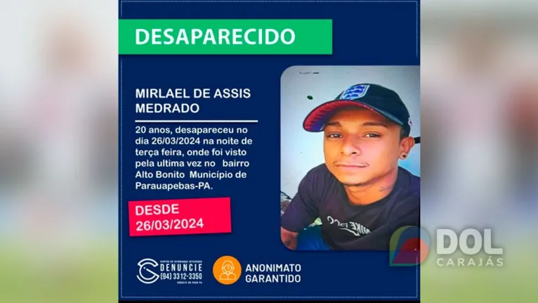 Jovem desaparecido é encontrado morto com vários tiros 