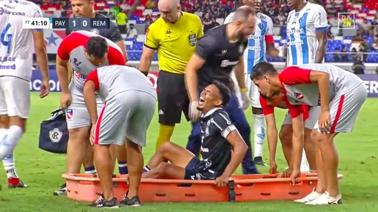 Pedro Vitor se machucou em clássico contra o Paysandu na Série C de 2023