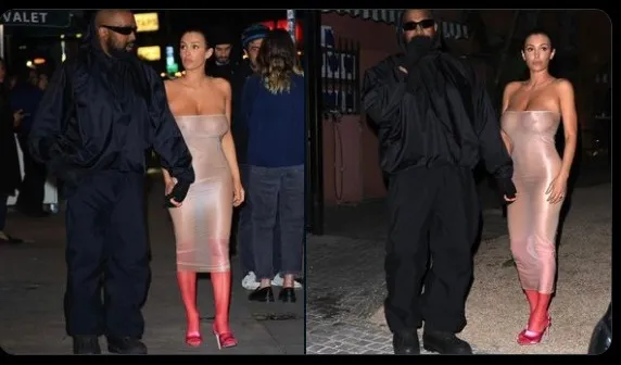 Censori apostou em um look supertransparente para a noite de Los Angeles ao lado do marido, Kanye West.