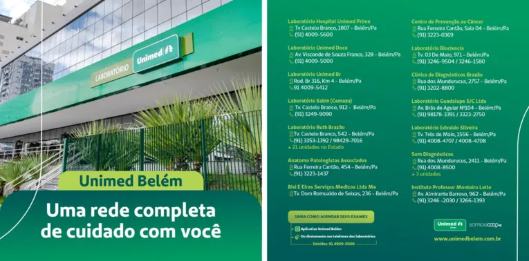 Conheça a ampla Rede Credenciada da Unimed Belém