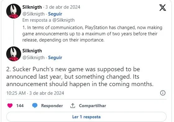 Rumores apontam para o anúncio de Ghost of Tsushima 2