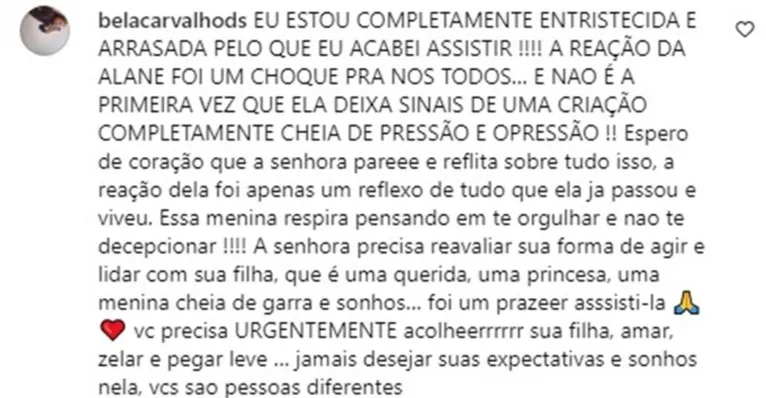 Culpada? Após crise da filha, mãe de Alane é atacada na web