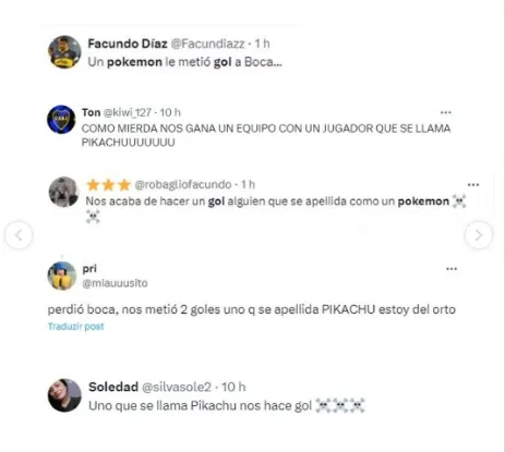 Argentinos reagem a gols de Pikachu na goleada sobre o Boca