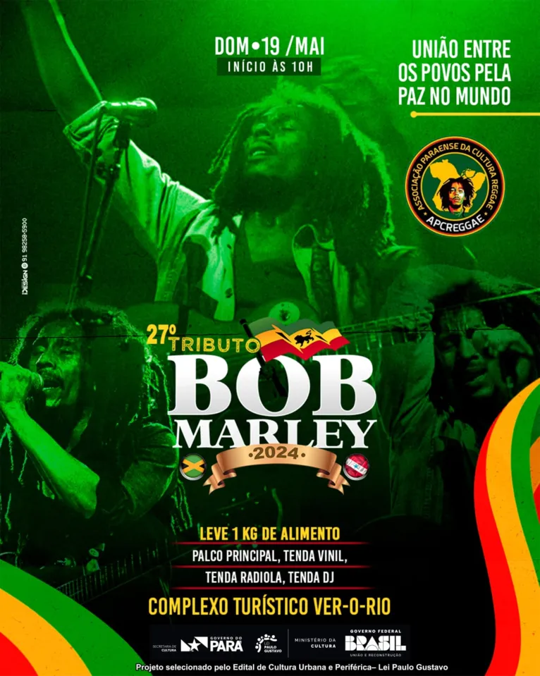 Belém celebra legado de Bob Marley com debates e música