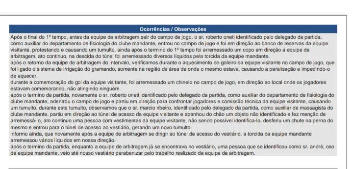 Vídeo: árbitro cita confusão em súmula de Paysandu X Goiás