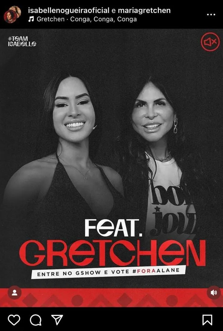 Gretchen faz multirão contra Alane e apaga postagem