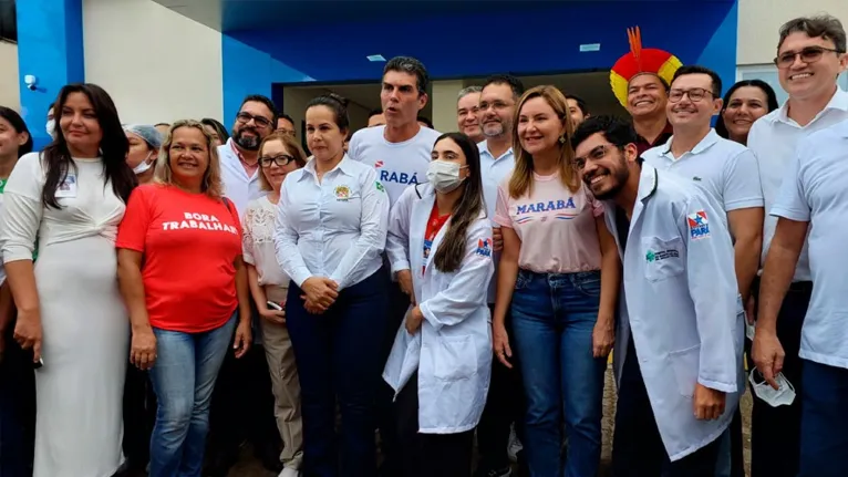 Governador durante entrega da  ala de Oncologia do Hospital Regional do Sudeste do Pará (HRSP)