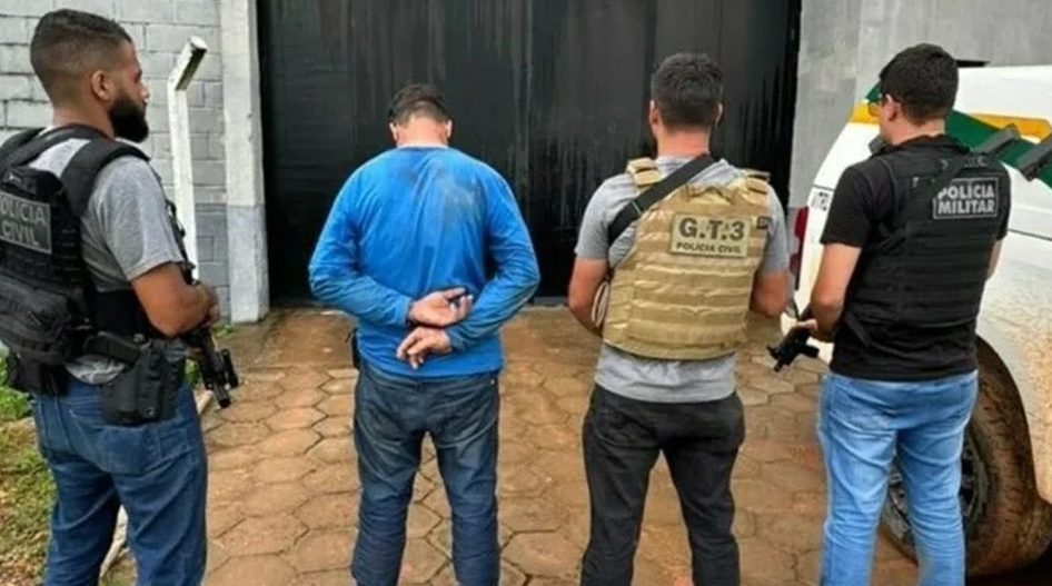 O suspeito, foragido da justiça do Estado de Goiás, foi preso no município de São Félix do Xingu, sul do Estado