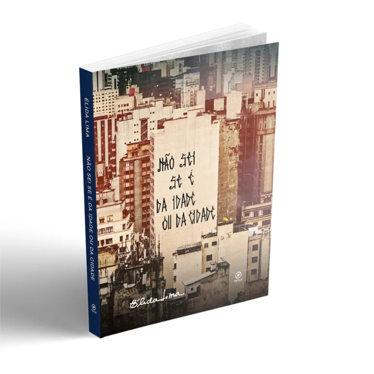 A capa dupla de 'Não sei se é da idade ou da cidade', inspirada nas paisagens urbanas de São Paulo e na Amazônia, captura a essência do livro e a dualidade das experiências da autora.