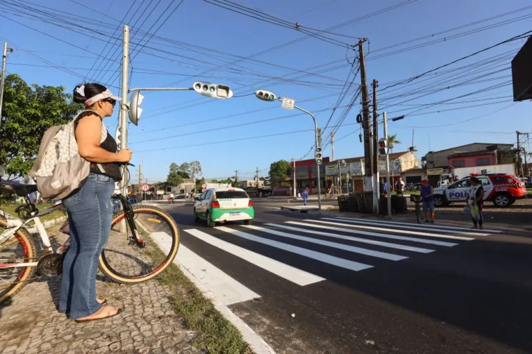 Faixas de pedestres garantem mais segurança aos transeuntes