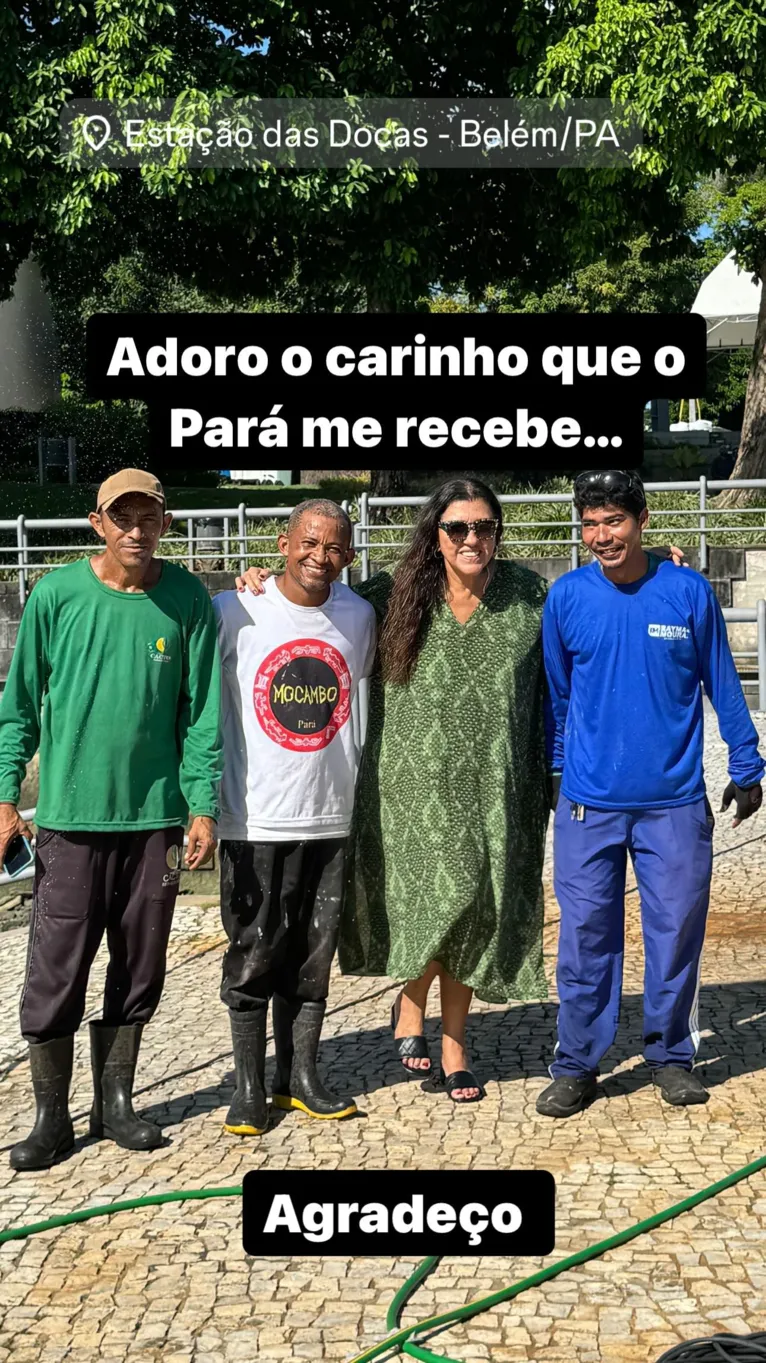 Regina Casé aproveitou Belém antes do Parárraiá. Veja fotos