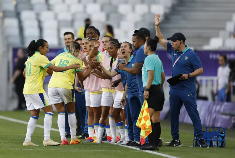 Jogadoras do Brasil fizeram a festa