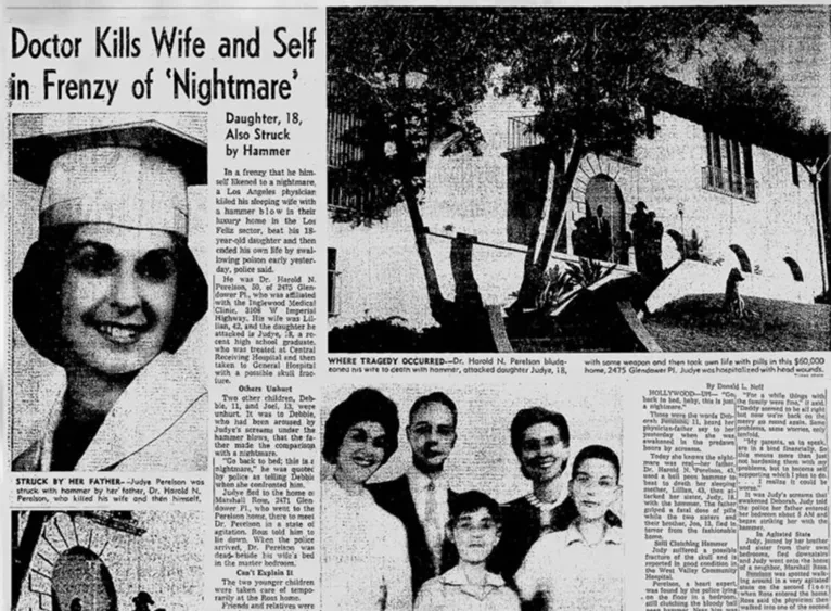 O crime da "Los Feliz Murder Mansion" foi parar nas páginas dos jornais em 1959