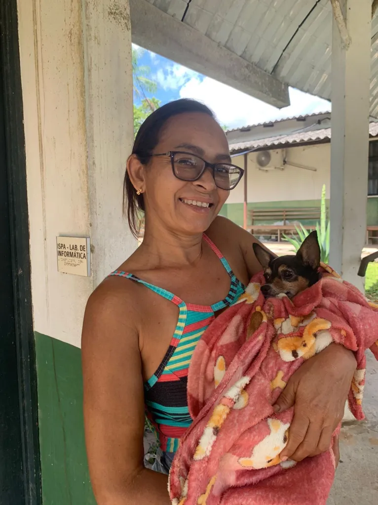 Cristiane em sua casa, na Terra Firme