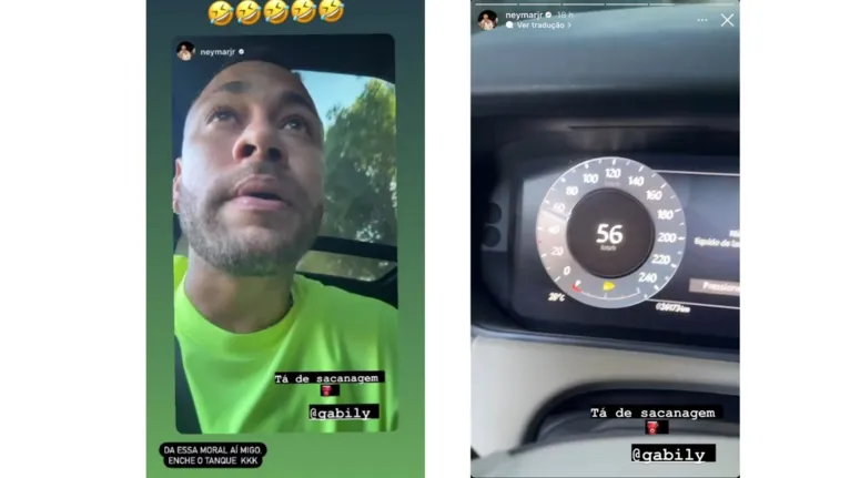 Neymar passa perrengue e fica sem gasolina