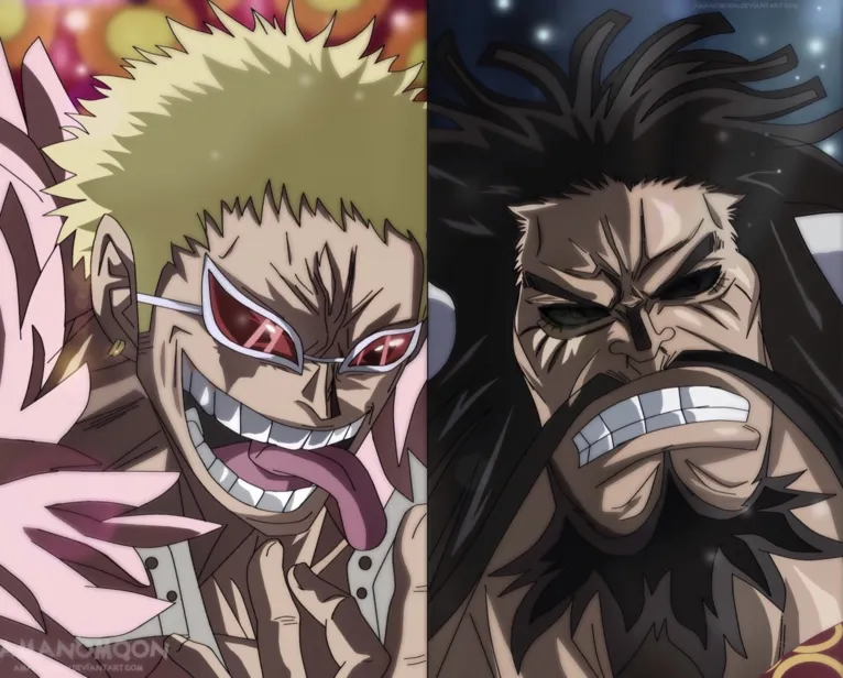 Doflamingo e Kaido, dois tiranos que escravizam seus povos