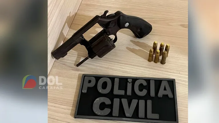 Arma que estava em poder dele e foi apreendida pela polícia