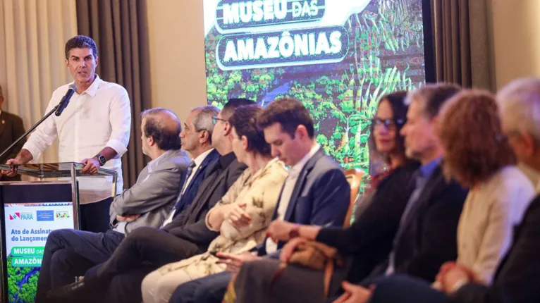 Governador do Pará discursa sobre a importâncias das várias Amazônias existentes na região