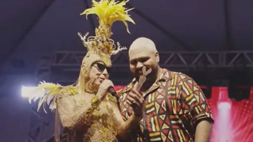 Paulo Vieira não apenas participou da Festa da Chiquita, como venceu o prêmio "Veado de Ouro".