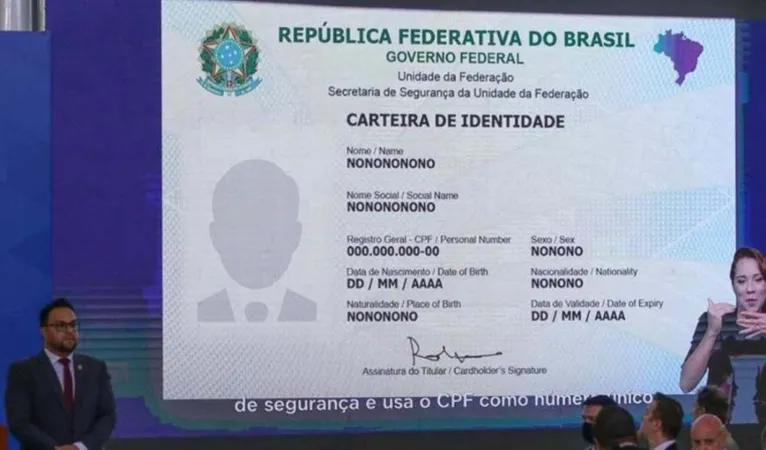 Governo Federal apresenta a nova carteira de identidade