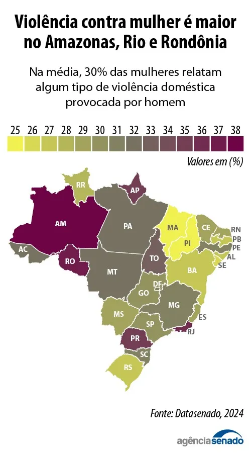 Mapa de violência no Brasil