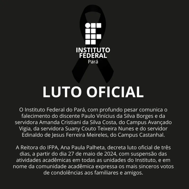 Nota enviada pelo IFPA