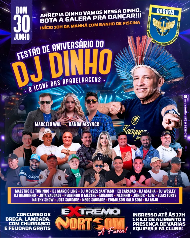 DJ Dinho promove aniversário com várias atrações em Belém