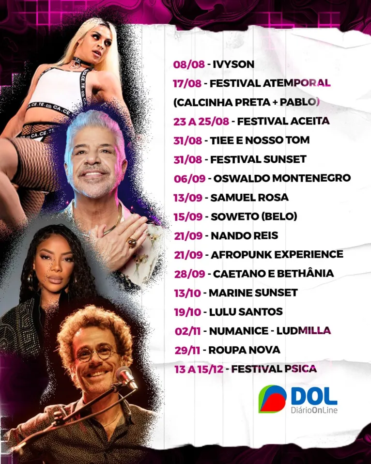 Belém: veja a agenda de shows e festivais para o segundo semestre