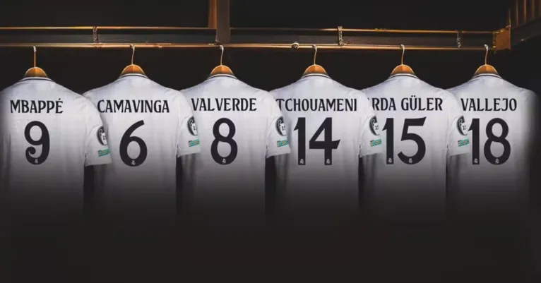 Camisa 9 de Mbappé e 9 de Valverde são as novidades do Real Madrid