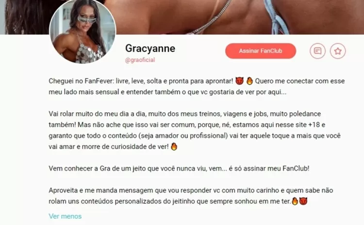 Gracyanne abre perfil em plataforma de conteúdo adulto