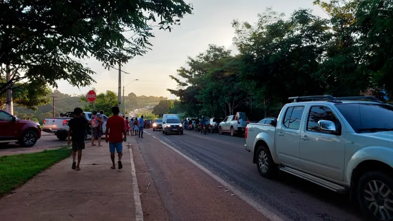 Trânsito ficou congestionado