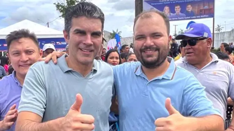 Rodrigo Amorim com o governador do Pará, Helder Barbalho.